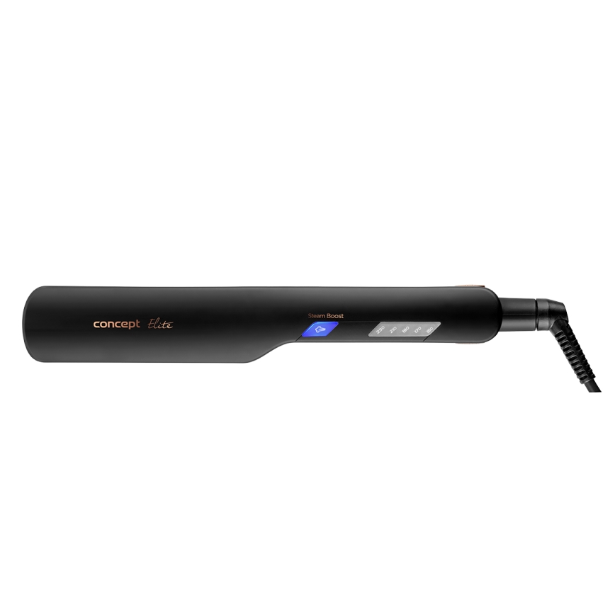 Concept VZ6010 - Паровий випрямляч для волосся з LED дисплеєм ELITE STEAM BOOST 54W/230V чорний