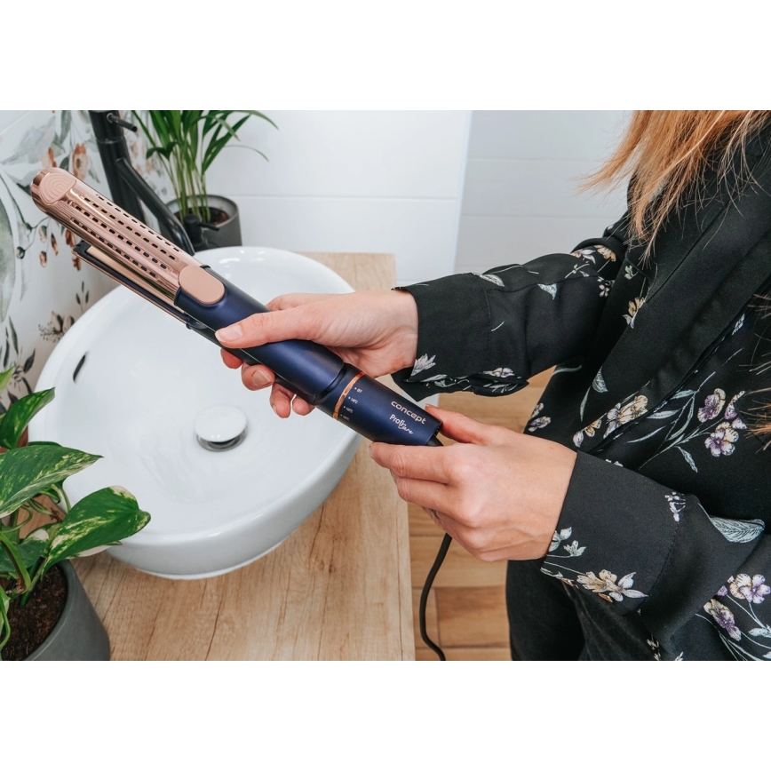 Concept VZ8100 - випрямляч для волосся PROFI CARE, 60 Вт/230 В, синій/золотий