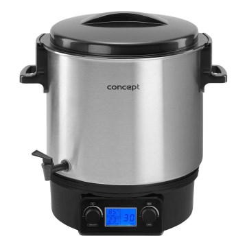 Concept ZH0040 - Каструля для консервування 27 л 2000W/230V нержавіюча сталь/чорний