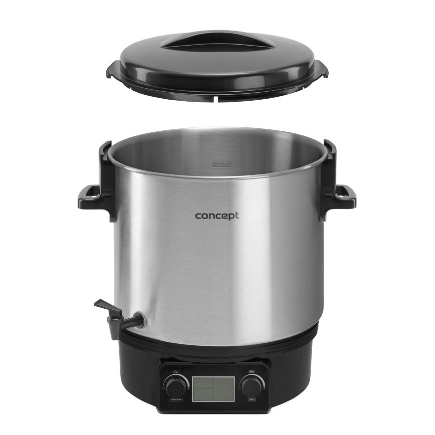 Concept ZH0040 - Каструля для консервування 27 л 2000W/230V нержавіюча сталь/чорний