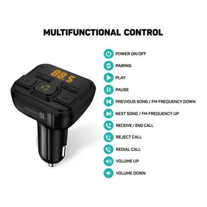 CONNECT IT CCC-8600-BK - Автомобільний FM-трансмітер з функцією handsfree чорний