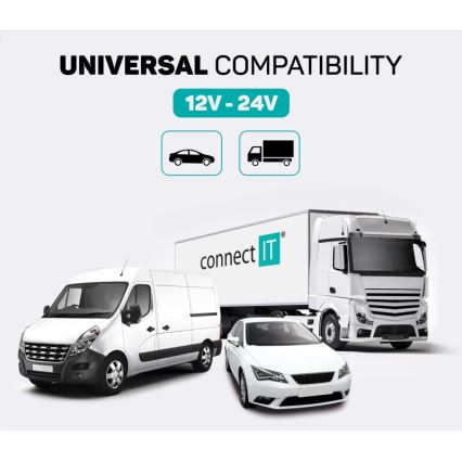 CONNECT IT CCC-8600-BK - FM трансмітер для автомобіля з функцією гучного зв’язку, чорний