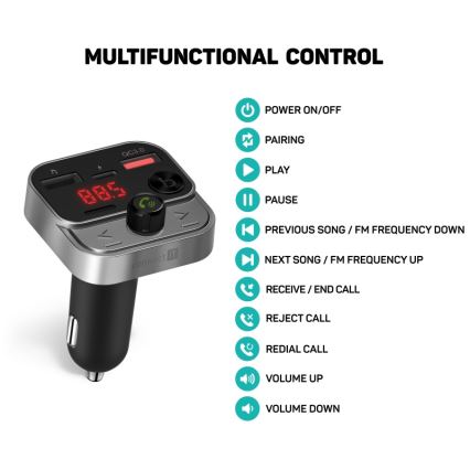 CONNECT IT CCC-8900-AN - Автомобільний FM-трансмітер з функцією handsfree чорний/срібний