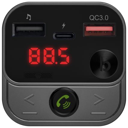 CONNECT IT CCC-8900-AN - Автомобільний FM-трансмітер з функцією handsfree чорний/срібний