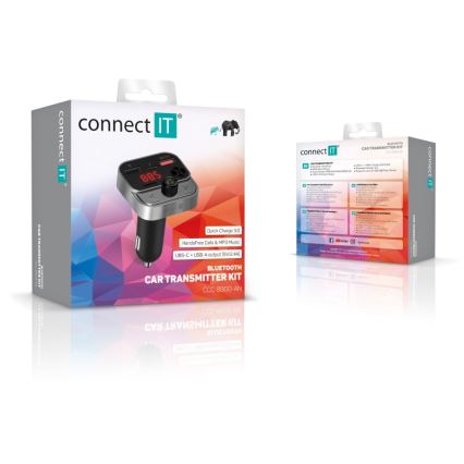 CONNECT IT CCC-8900-AN - Автомобільний FM-трансмітер з функцією handsfree чорний/срібний