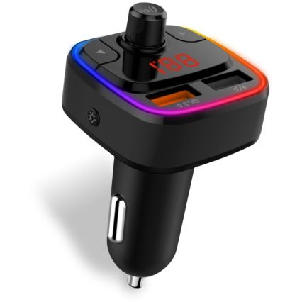CONNECT IT CCC-9090-BK - LED RGB Автомобільний FM-трансмітер з функцією handsfree чорний