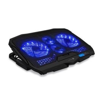 CONNECT IT CCP-2200-BK - Охолоджувальна підставка для ноутбука 4x вентилятор 2xUSB чорний//синій