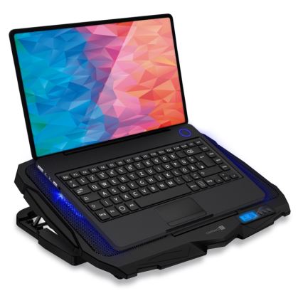 CONNECT IT CCP-2200-BK - Охолоджувальна підставка для ноутбука 4x вентилятор 2xUSB чорний//синій