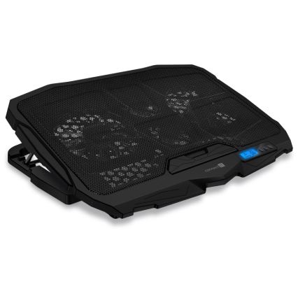 CONNECT IT CCP-2200-BK - Охолоджувальна підставка для ноутбука 4x вентилятор 2xUSB чорний//синій