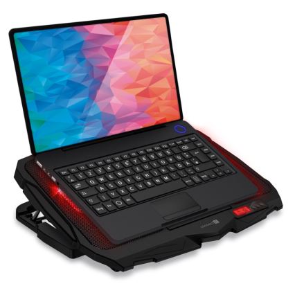 CONNECT IT CCP-2200-RD - Охолоджуюча підставка для ноутбука 4x вентилятор 2xUSB чорний/червоний
