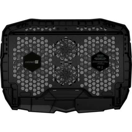CONNECT IT CCP-2200-RD - Охолоджуюча підставка для ноутбука 4x вентилятор 2xUSB чорний/червоний
