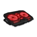 CONNECT IT CCP-2200-RD - Охолоджуюча підставка для ноутбука 4x вентилятор 2xUSB чорний/червоний