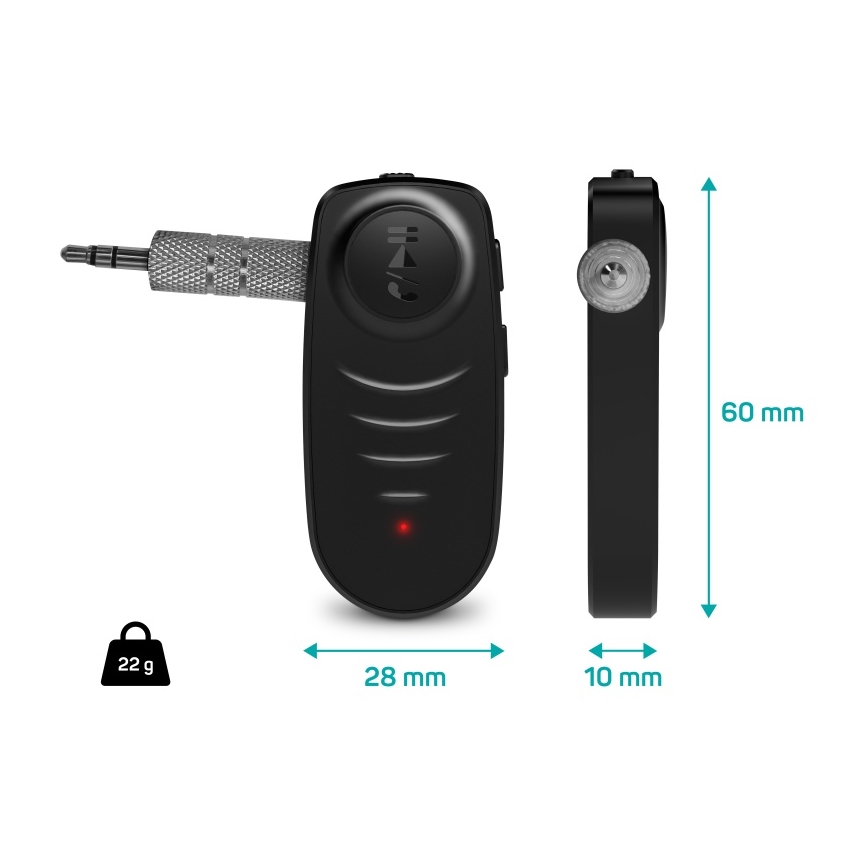 CONNECT IT CFF-4050-BK - Bluetooth аудіоприймач AUX 110 mAh