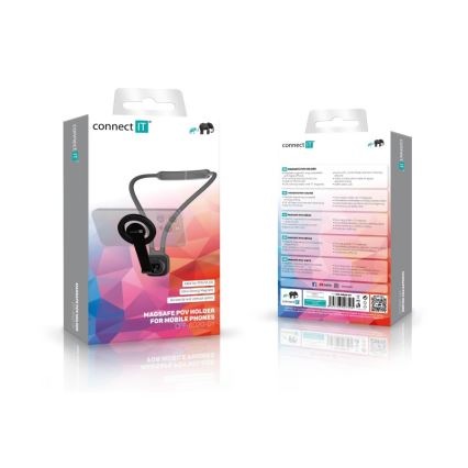 CONNECT IT CFF-6020-GY - Гнучкий магнітний тримач для телефону на шию MagSafe