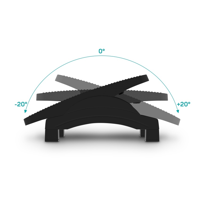 CONNECT IT CFH-4105-BK - Чорна регульована підставка для ніг