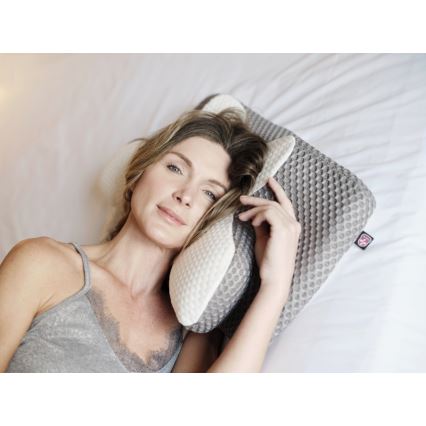 CONNECT IT CFH-6031-WH - Анатомическая подушка Lyra бело-серая