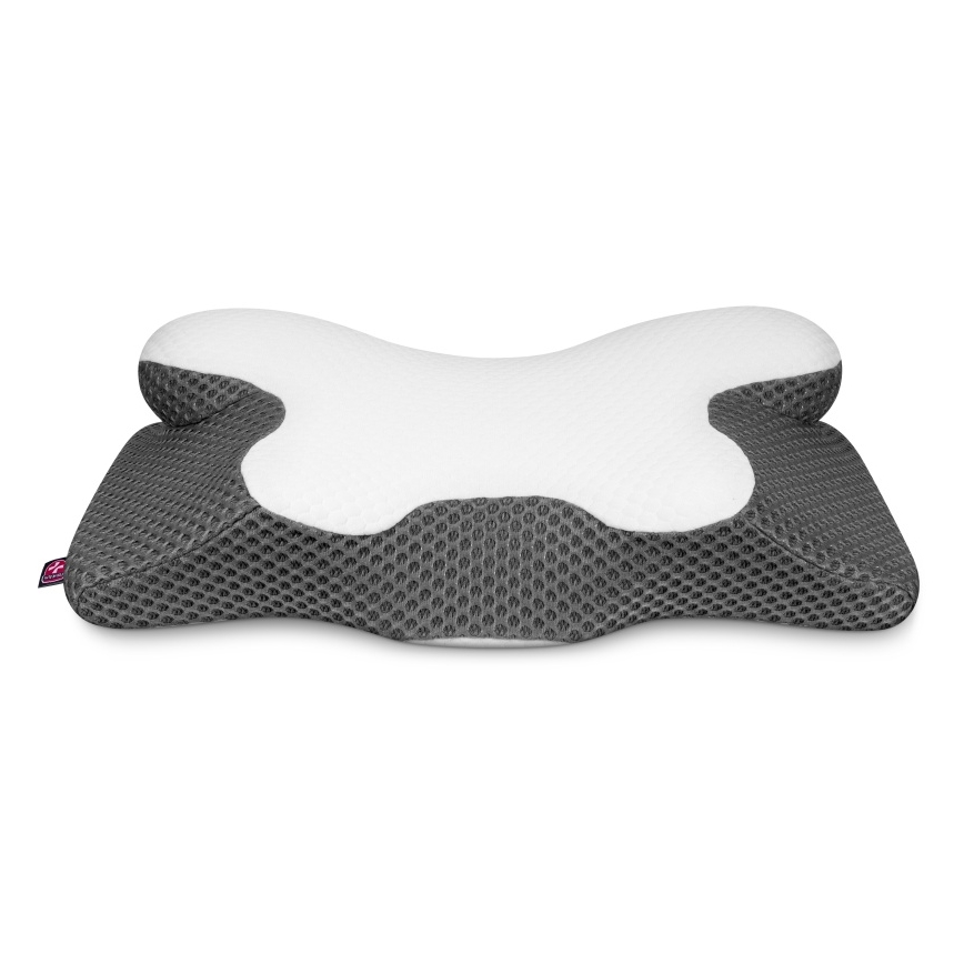 CONNECT IT CFH-6031-WH - Анатомічна подушка Lyra біло-сіра
