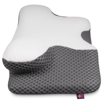 CONNECT IT CFH-6031-WH - Анатомічна подушка Lyra біло-сіра