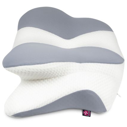 CONNECT IT CFH-6032-WH - Анатомическая подушка Gemini белый/серый