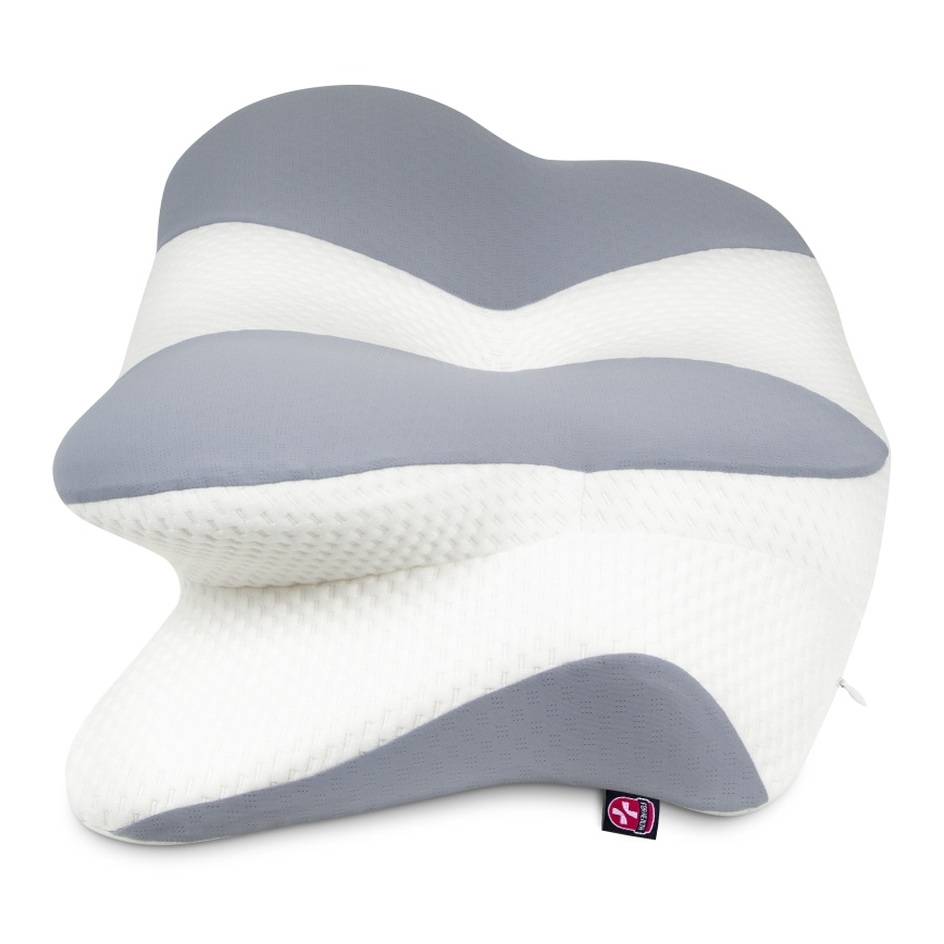 CONNECT IT CFH-6032-WH - Анатомическая подушка Gemini белый/серый