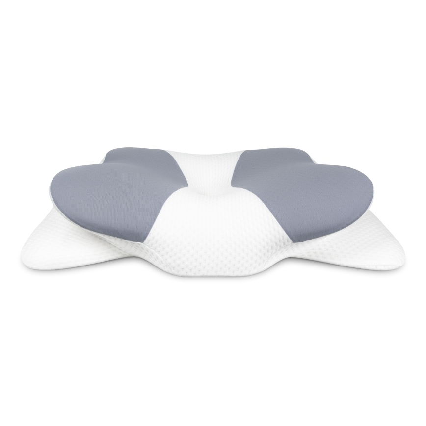 CONNECT IT CFH-6032-WH - Анатомічна подушка Gemini біло-сіра