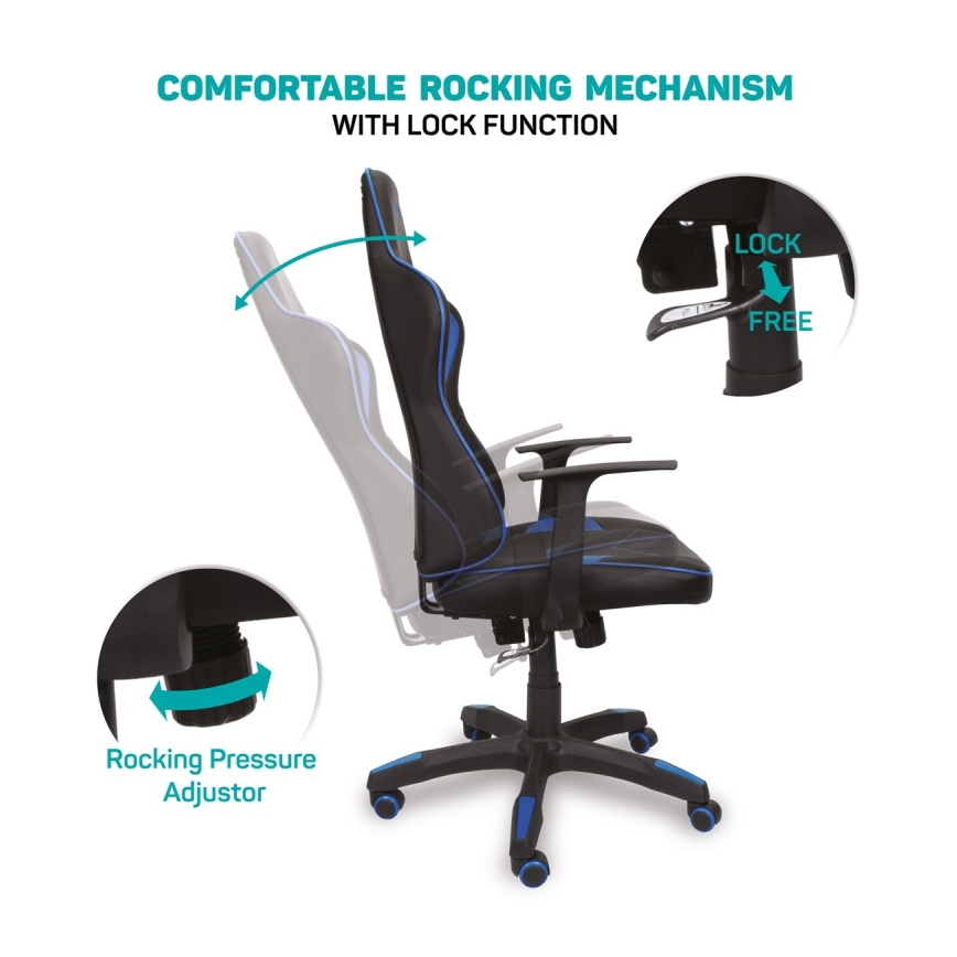 CONNECT IT CGC-0700-BL - Ігрове крісло LeMans Pro чорне/синє