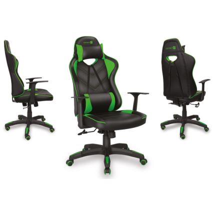 CONNECT IT CGC-0700-GR - Геймерское кресло LeMans Pro черный/зеленый