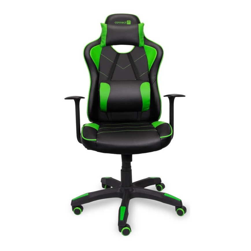 CONNECT IT CGC-0700-GR - Ігрове крісло LeMans Pro чорне/зелене