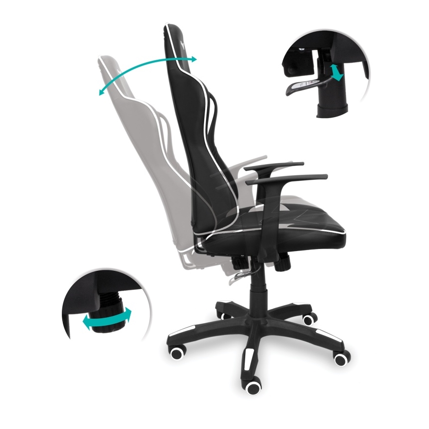 CONNECT IT CGC-0700-WH - Геймерское кресло LeMans Pro черный/белый