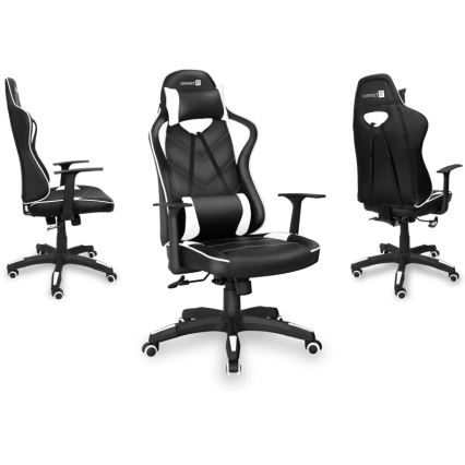 CONNECT IT CGC-0700-WH - Геймерское кресло LeMans Pro черный/белый