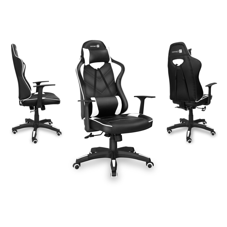 CONNECT IT CGC-0700-WH - Геймерское кресло LeMans Pro черный/белый
