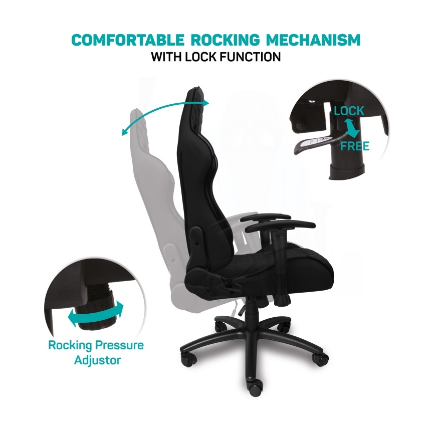 CONNECT IT CGC-1200-BK - Ігрове крісло Monaco Pro чорне