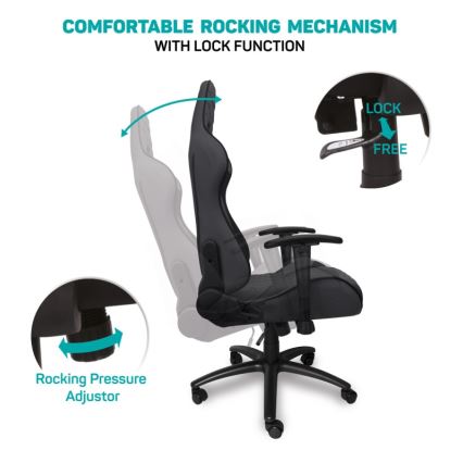 CONNECT IT CGC-1200-GY - Ігрове крісло Monaco Pro сіре/чорне