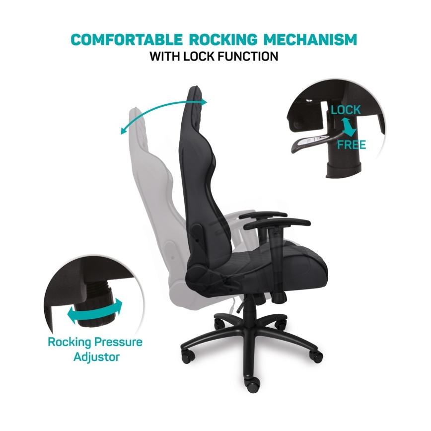 CONNECT IT CGC-1200-GY - Ігрове крісло Monaco Pro сіре/чорне