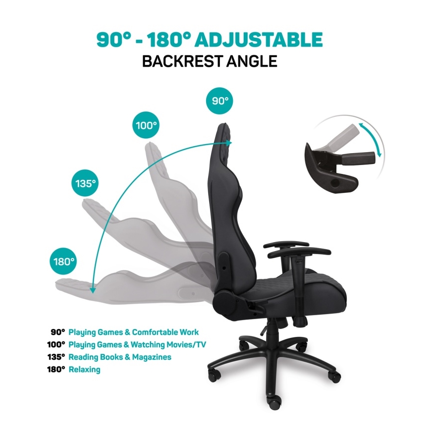 CONNECT IT CGC-1200-GY - Игровое кресло Monaco Pro серый/черный