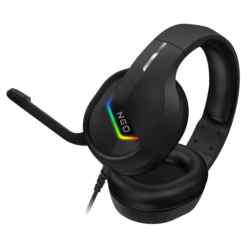 CONNECT IT CHP-3595-BK - LED RGB Дротові ігрові навушники з мікрофоном чорний