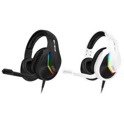 CONNECT IT CHP-3595-BK - LED RGB Дротові ігрові навушники з мікрофоном чорний