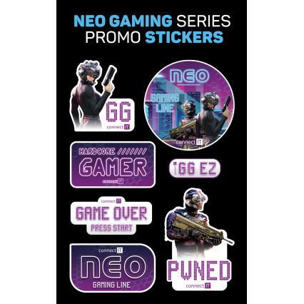 CONNECT IT CHP-3595-WH - LED RGB Дротові ігрові навушники з мікрофоном білий/чорний