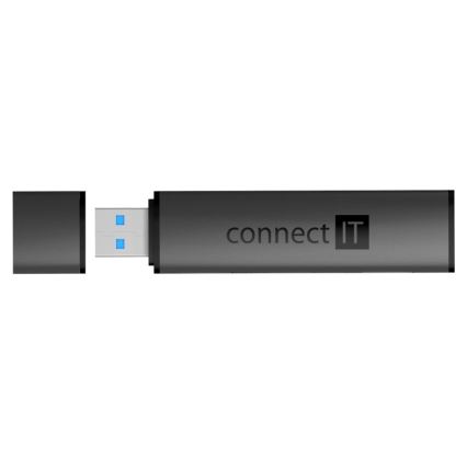 CONNECT IT CHU-4060-AN - USB-A ХАБ з пристроєм для зчитування карт пам'яті 4в1
