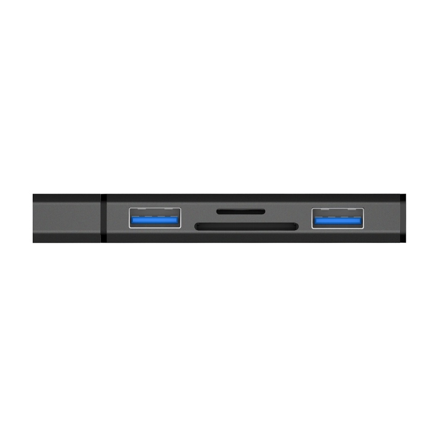 CONNECT IT CHU-4060-AN - USB-A ХАБ з пристроєм для зчитування карт пам'яті 4в1