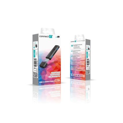 CONNECT IT CHU-4060-AN - USB-A концентратор с кардридером 4в1