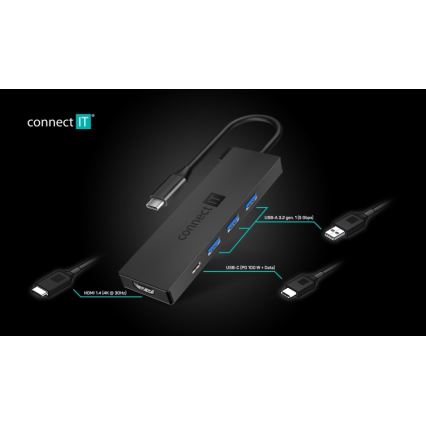 CONNECT IT CHU-8010-AN - USB-C ХАБ 5в1