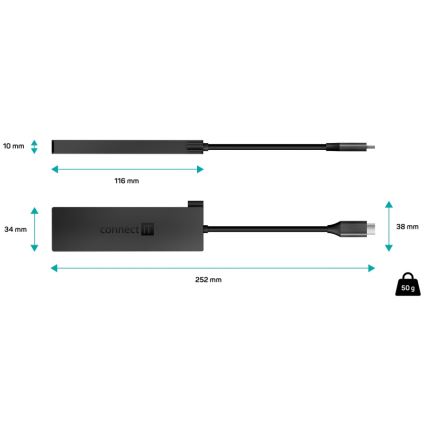 CONNECT IT CHU-8010-AN - USB-C ХАБ 5в1