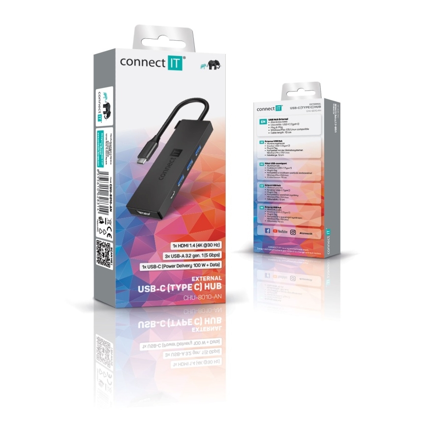 CONNECT IT CHU-8010-AN - USB-C ХАБ 5в1