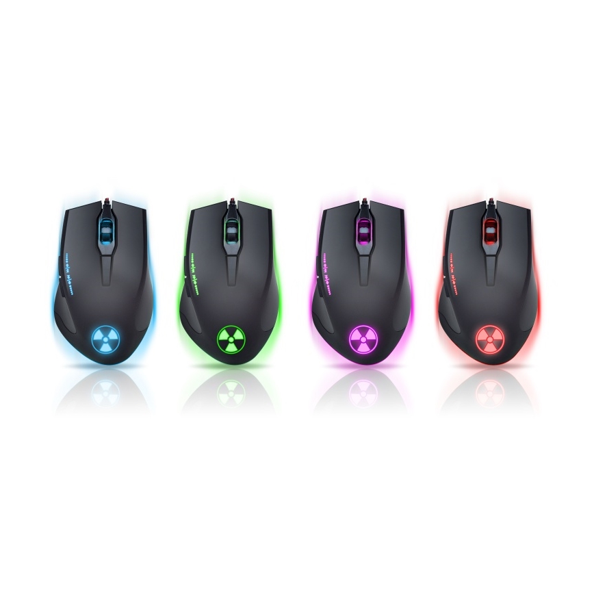 CONNECT IT CI-1128 - LED Дротова ігрова миша 1000/1200/1600/3200 DPI чорний