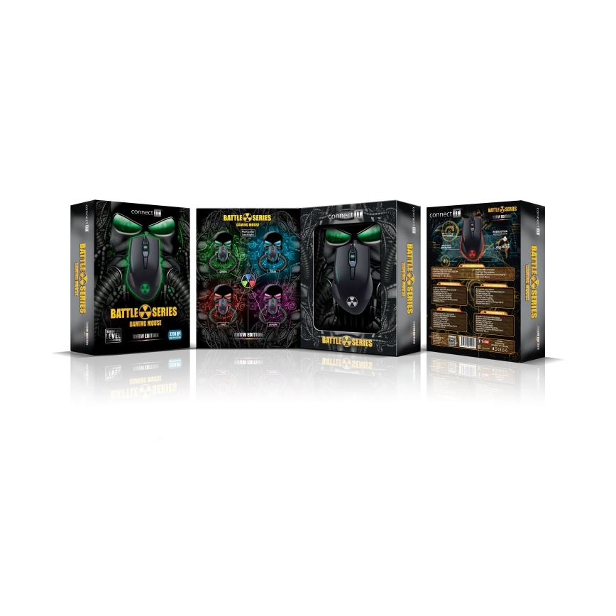CONNECT IT CI-1128 - Светодиодная беспроводная игровая мышь 1000/1200/1600/3200 DPI черный