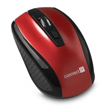 CONNECT IT CI-1224 - Бездротова миша 800/1200/1600 DPI 2xAAA чорна/червона