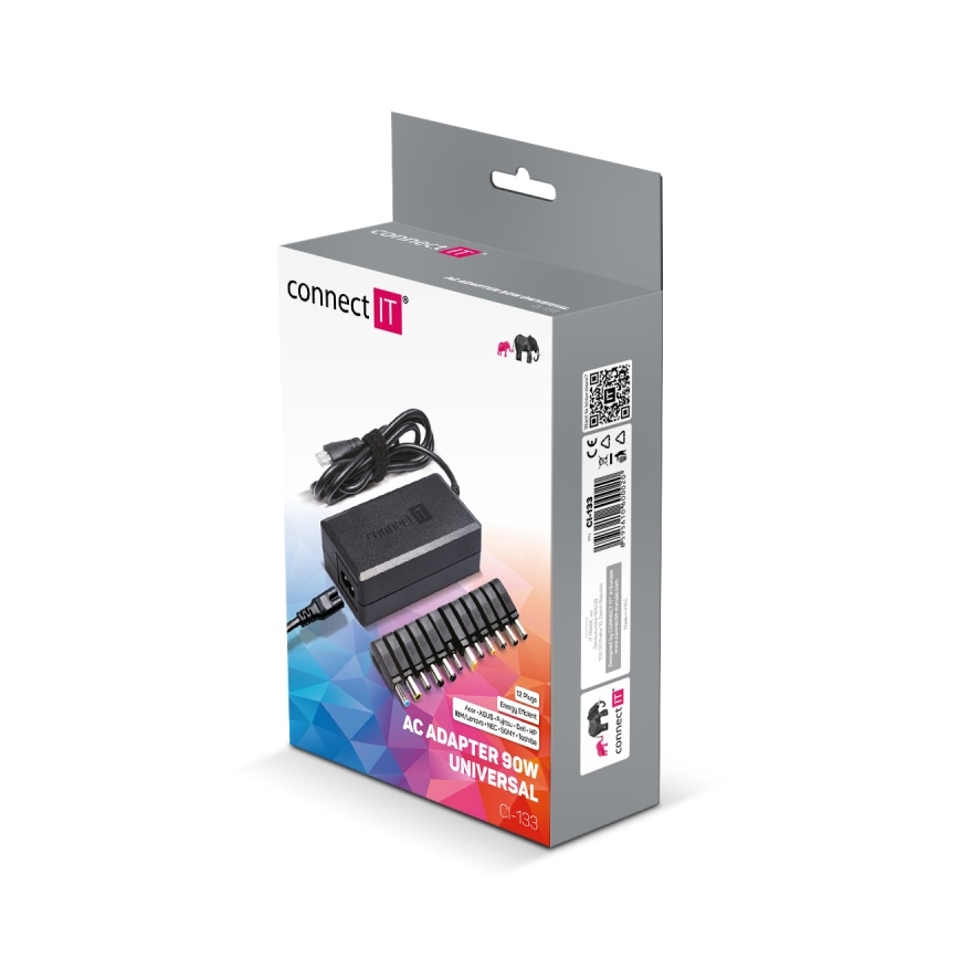 CONNECT IT CI-133 - Універсальний блок живлення для ноутбуків 90W