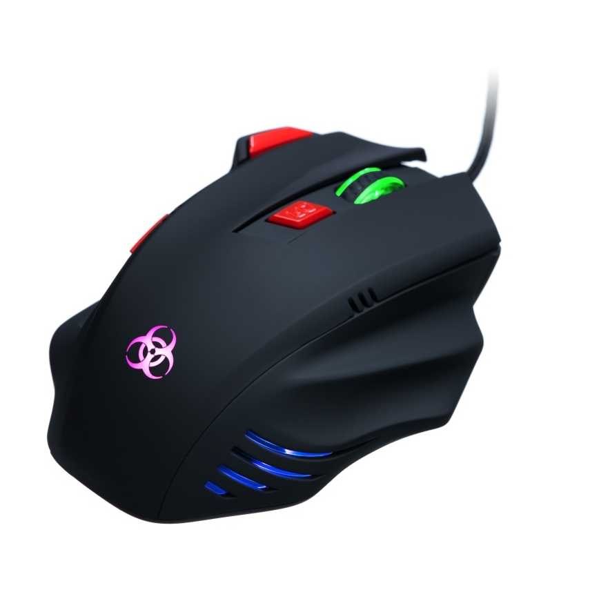 CONNECT IT CI-191 - LED Дротова ігрова миша 800/1600/2400/3200 DPI чорний