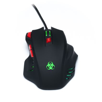 CONNECT IT CI-191 - LED Дротова ігрова миша 800/1600/2400/3200 DPI чорний